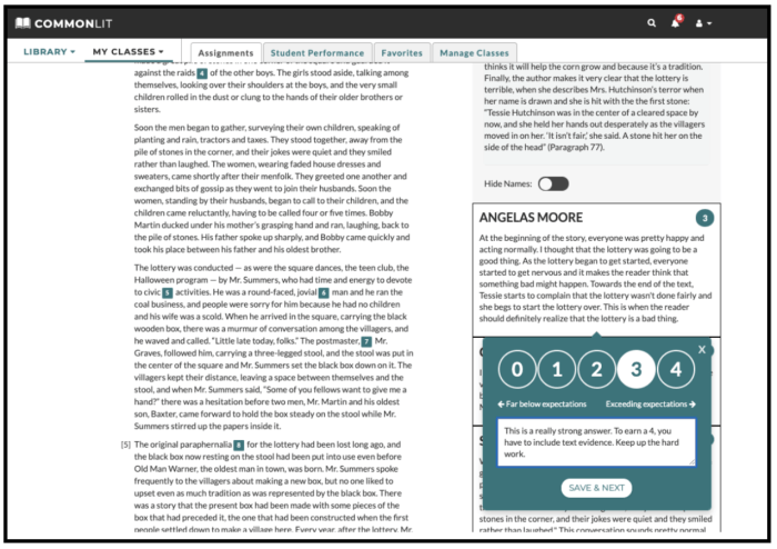 The lottery answer key commonlit