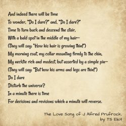 Literary devices in the love song of j. alfred prufrock